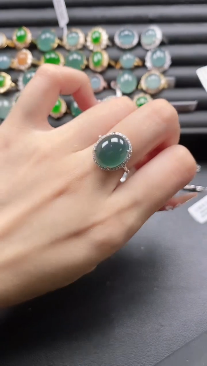 【闪购商品】翡翠戒指银S925镶嵌51151