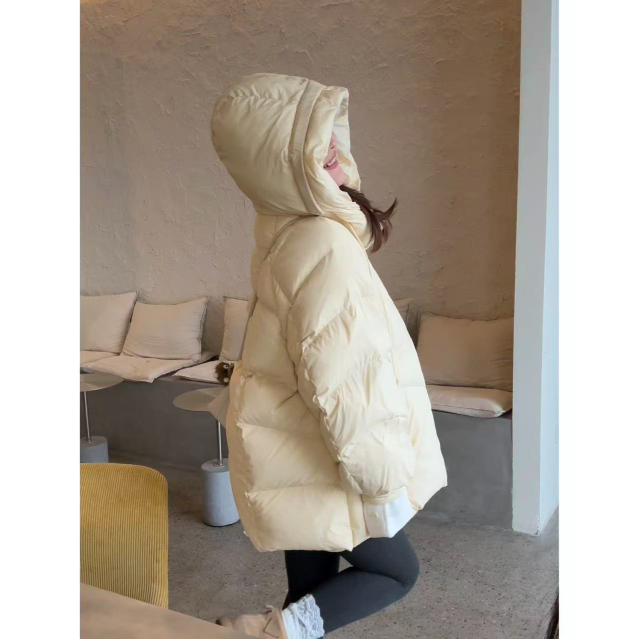 晶咕【柔软泡芙】帽子可拆卸立领宽松羽绒服时尚休闲加厚韩版