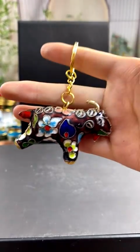 【闪购商品】非遗技艺 景泰蓝钥匙扣羊