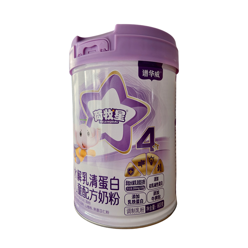荷牧星4段水解乳清蛋白儿童配方奶粉800g罐装26年11月到期