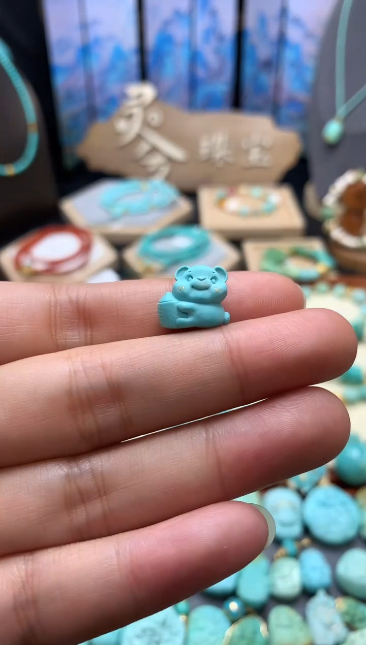 【闪购商品】绿松石挂件未镶嵌高瓷绿松石精工