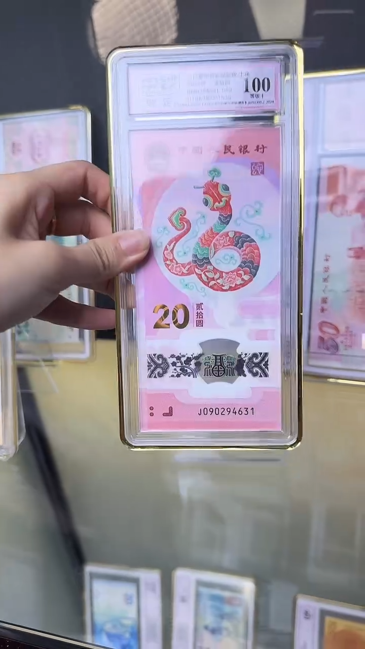 塑料蛇钞十连号中钞鉴定100分尾号31