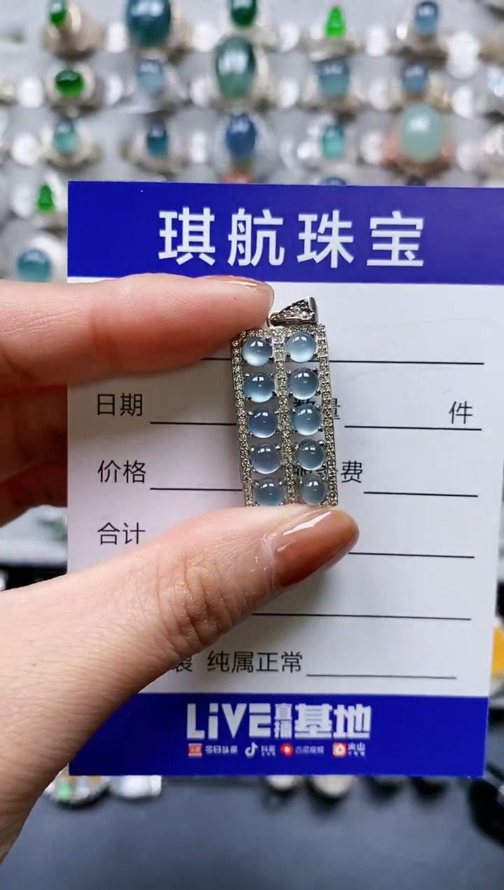 【闪购商品】翡翠颈饰银S925镶嵌0694