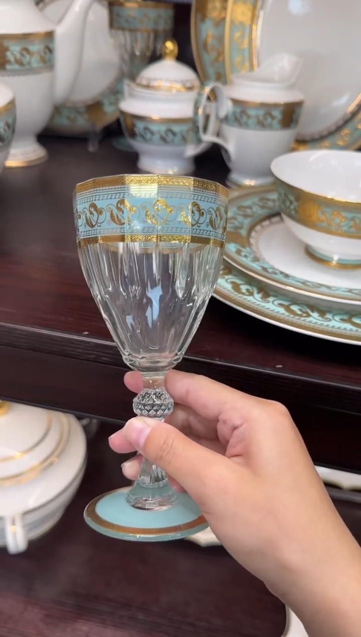 【闪购商品】瓷片高脚杯福利款 微瑕 2个