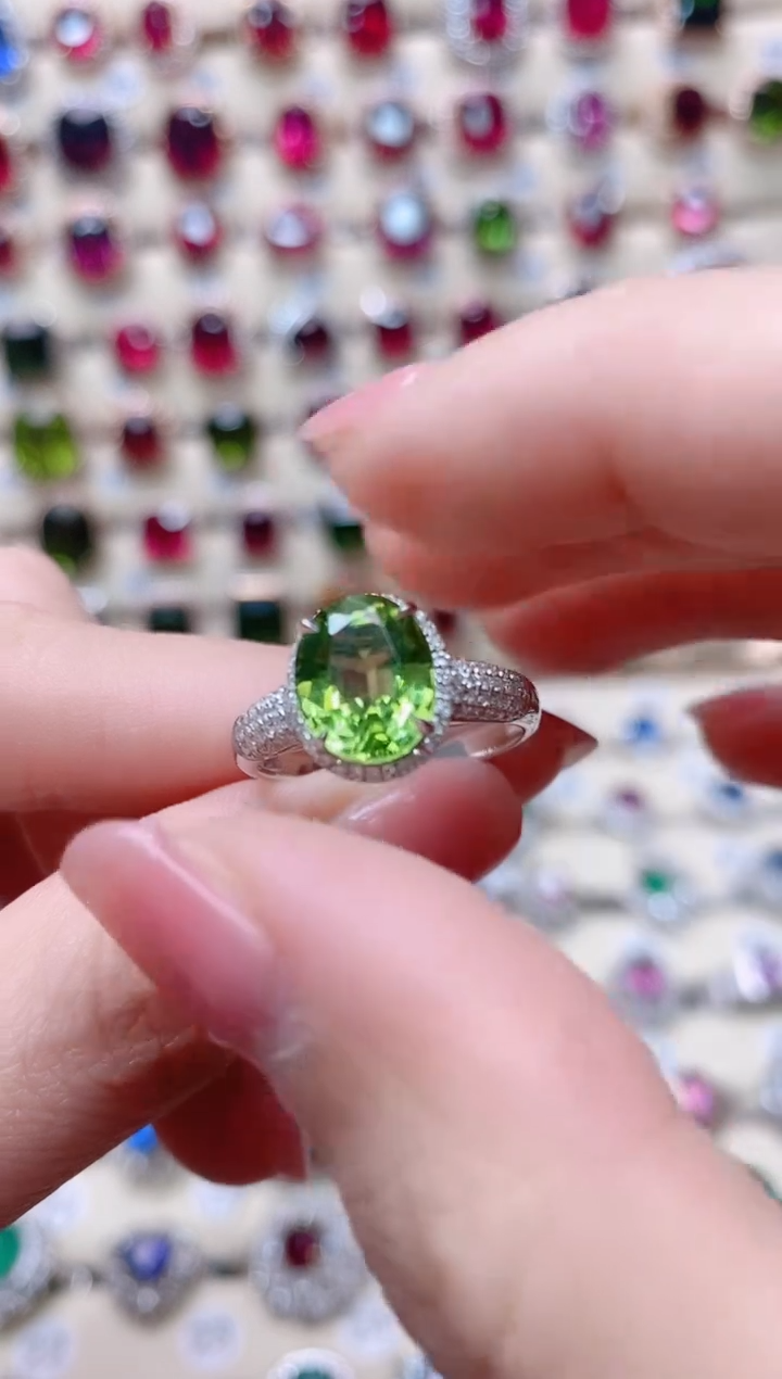 【闪购商品】碧玺18K金戒指18K金镶嵌1