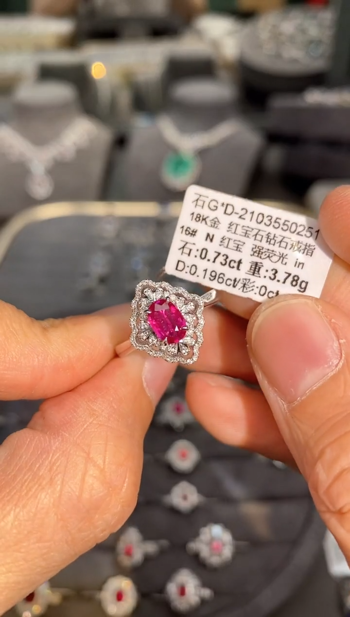 【闪购商品】红宝石戒指18K金镶嵌0.73ct/新年开工价