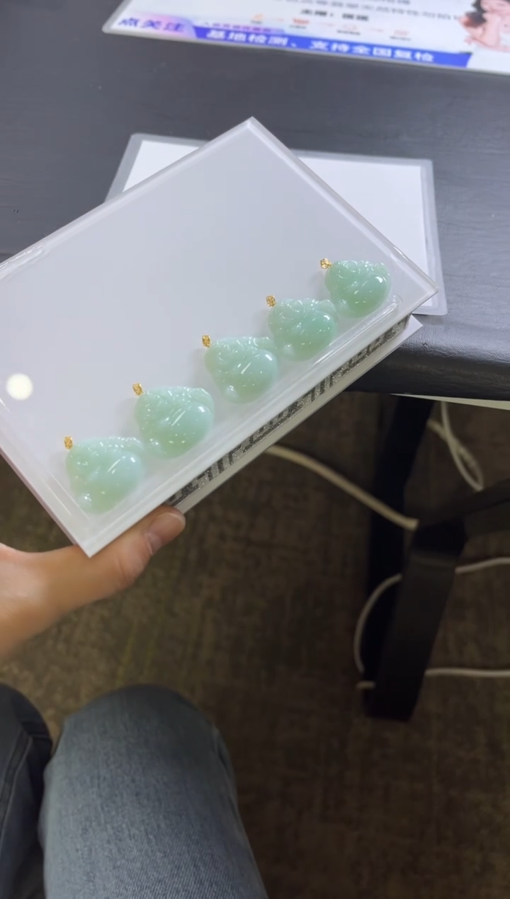【闪购商品】翡翠颈饰18K金镶嵌V41多样性发一件/配绳子