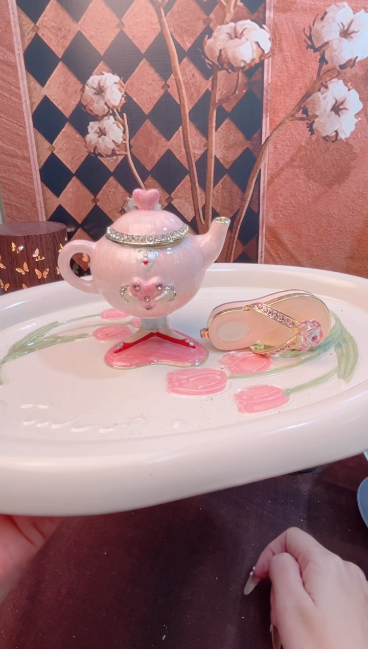 锌合金珐琅首饰盒默认微瑕拆盒不退～