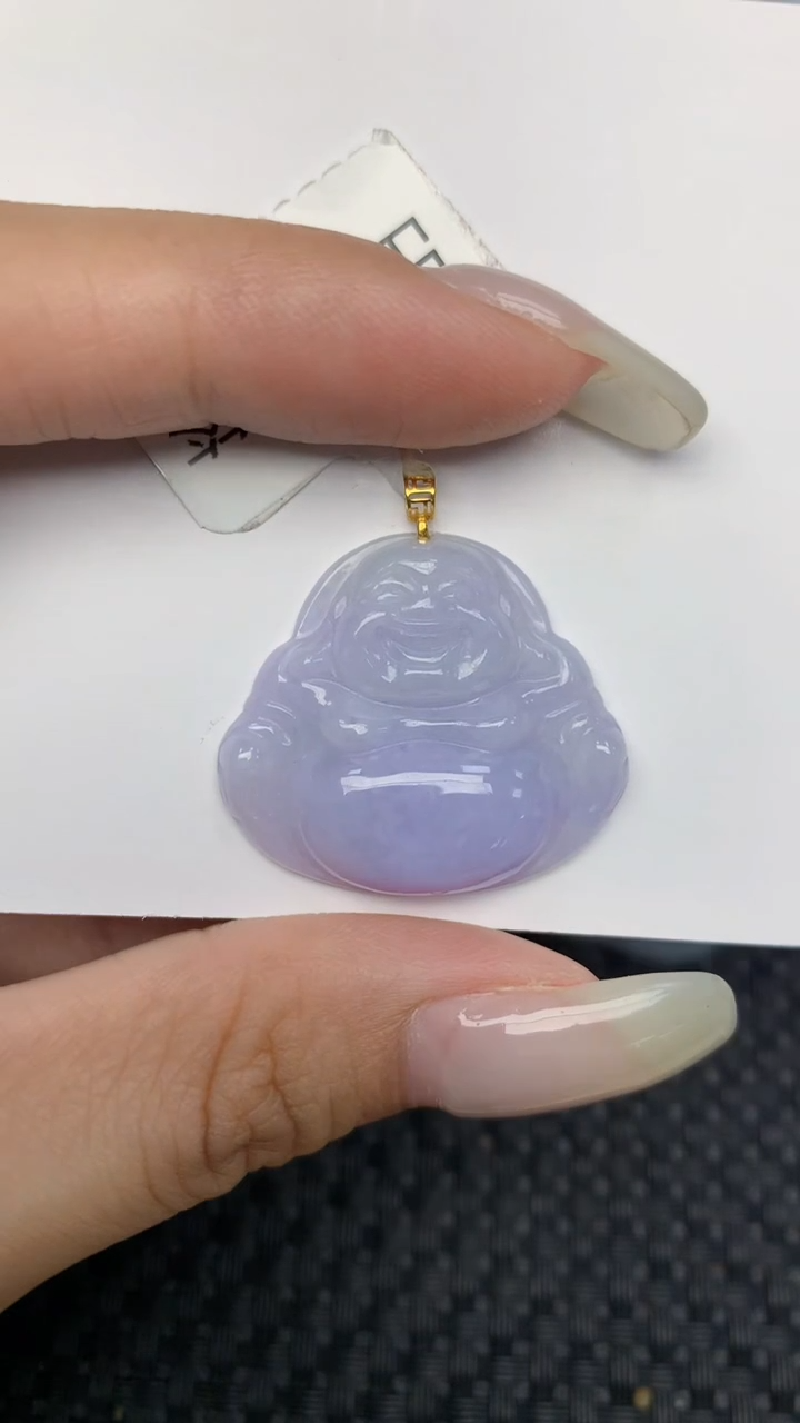 翡翠18K金镶嵌颈饰天然缅甸翡翠a货百元以上9元证书费自理