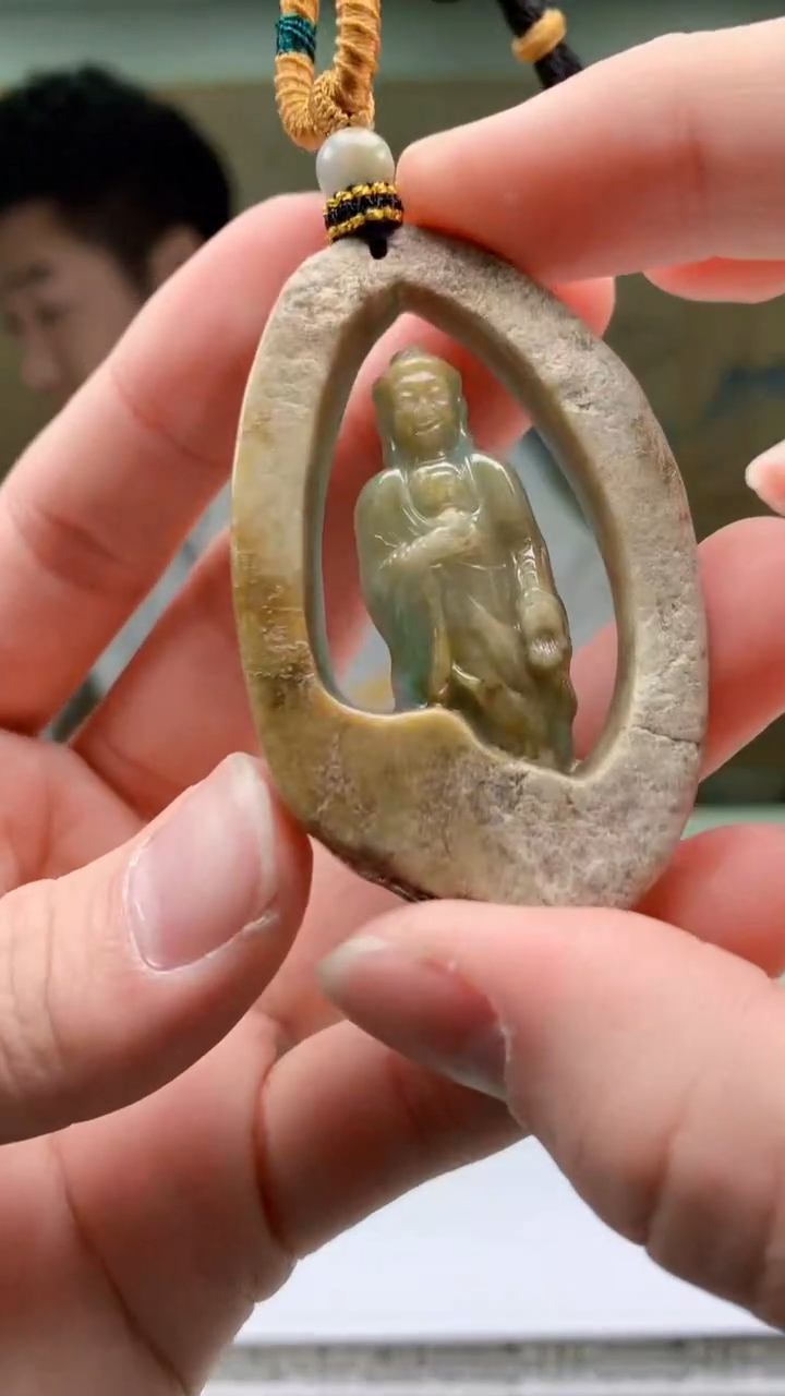 【闪购商品】定制翡翠未镶嵌5028bb-毛货挂件60