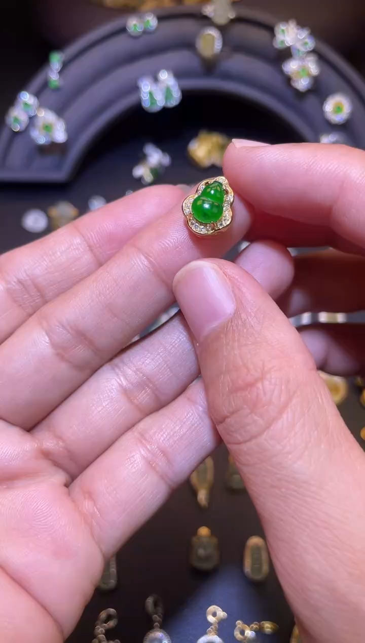 吊坠(不含链)银S925镶嵌翡翠1