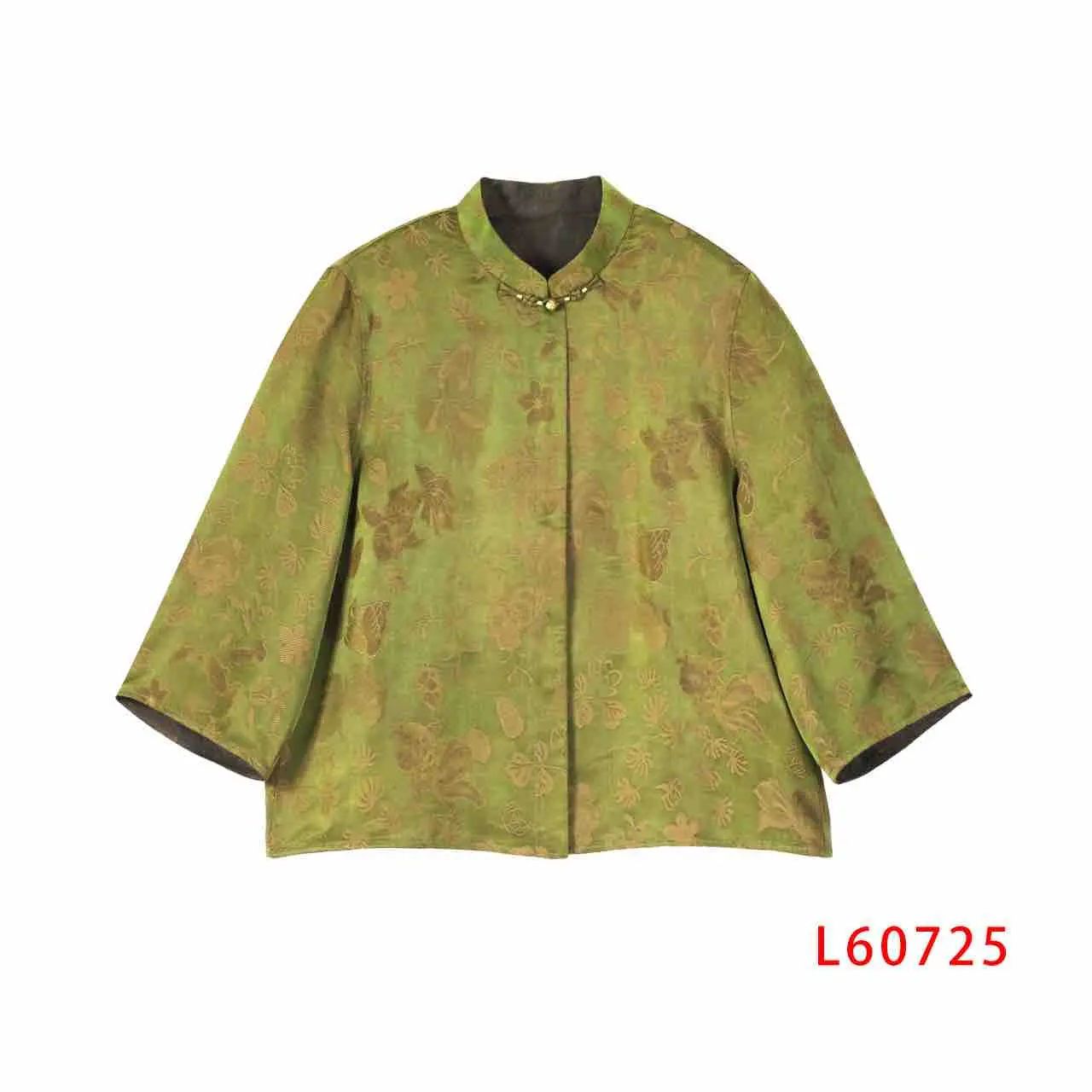 魏  新中式风 60725 香云纱 提花 茶服外套 绿色【图】