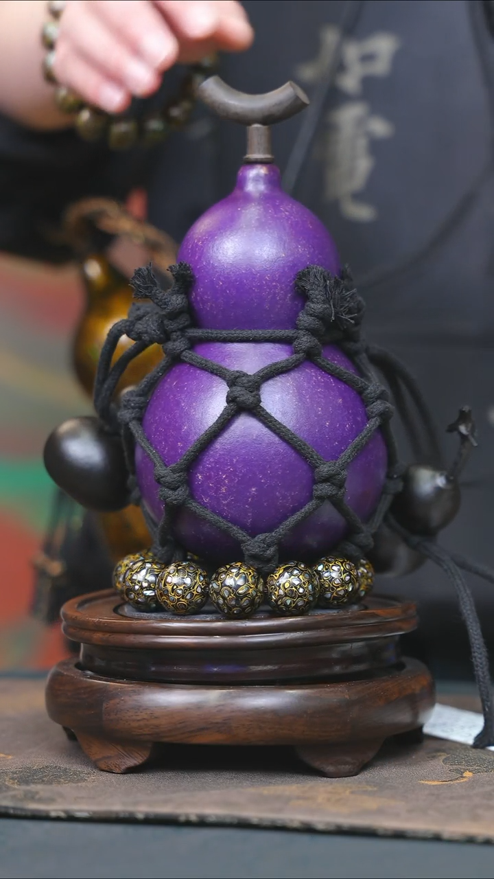 【闪购商品】YG111大漆酒葫芦不包手串及旋转底座