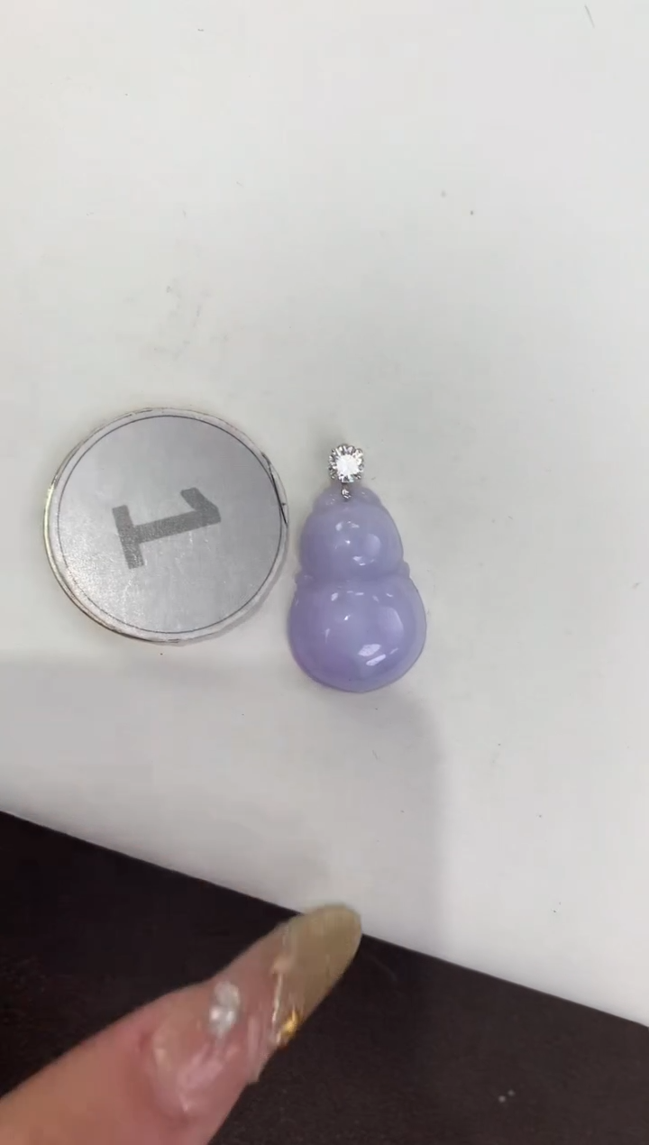 颈饰18K金镶嵌翡翠天然缅甸A货翡翠