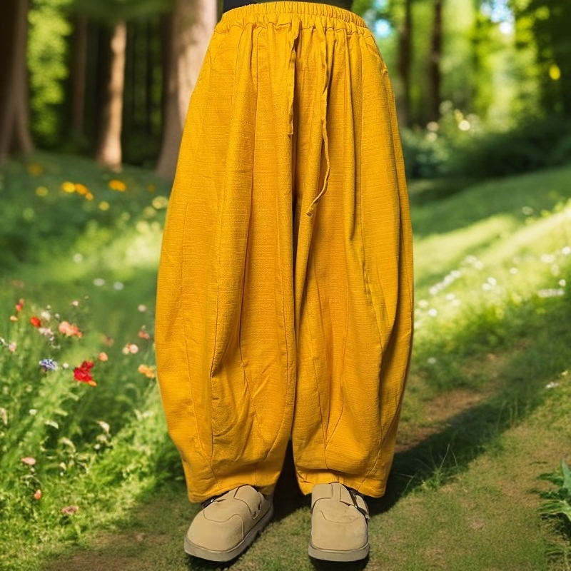 【赢麻原创】上新棉麻提花20片 百搭 南瓜裤