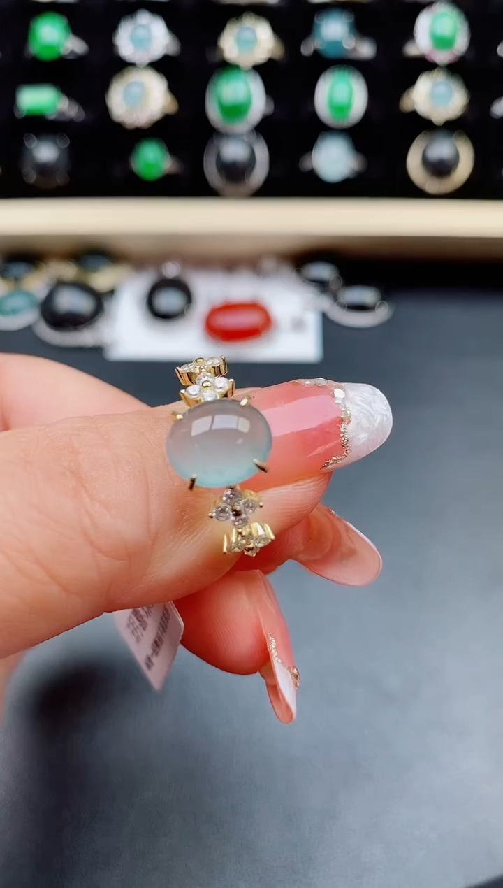 【闪购商品】翡翠戒指银S925镶嵌05800
