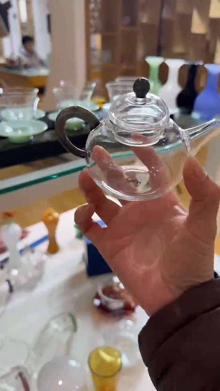 玉见福禄泡茶壶墨玉            