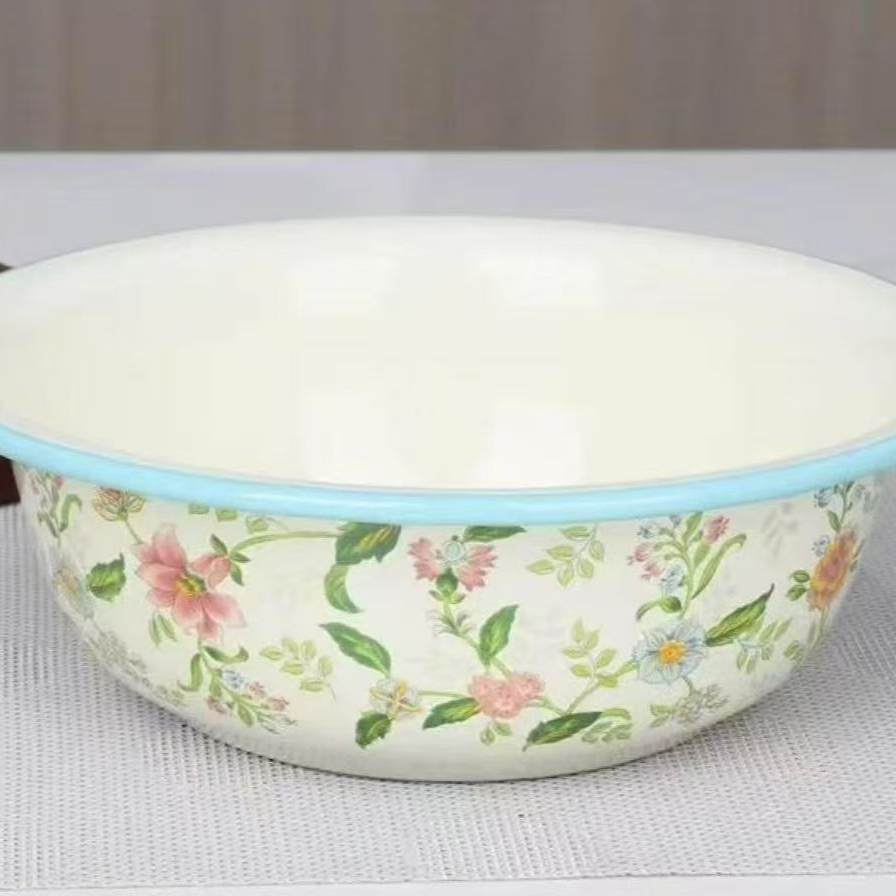 出口20公分特厚芳香搪瓷汤盆