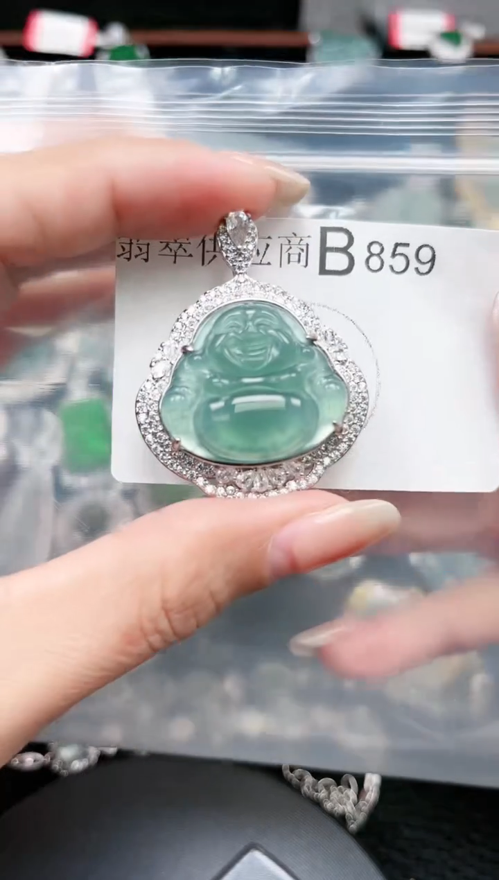 【闪购商品】翡翠颈饰未镶嵌859赠皮绳