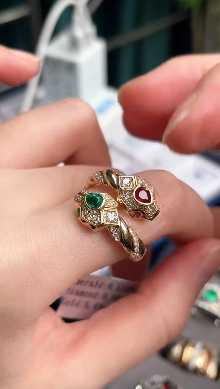 【闪购商品】红宝石戒指18K金镶嵌戒指