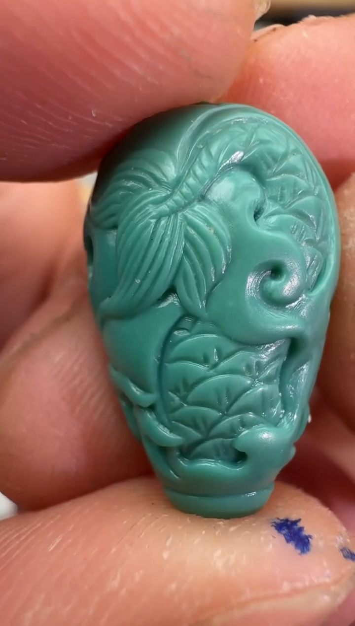 【闪购商品】绿松石珠宝奇石未镶嵌绿松石三通