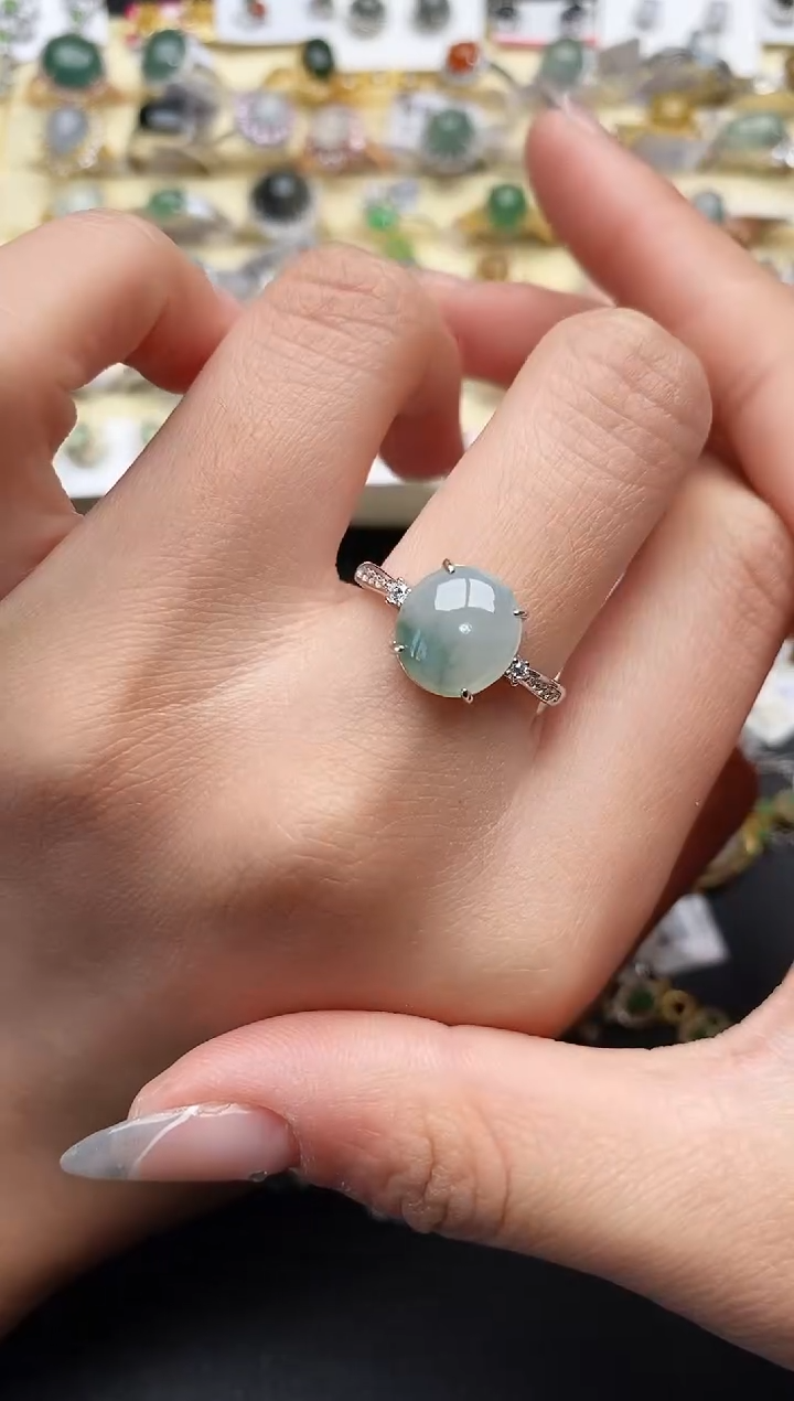 【闪购商品】翡翠戒指银S925镶嵌1111111111+1