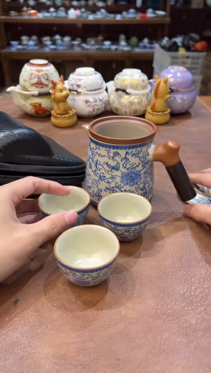 真的很便宜会开片的旅行茶具