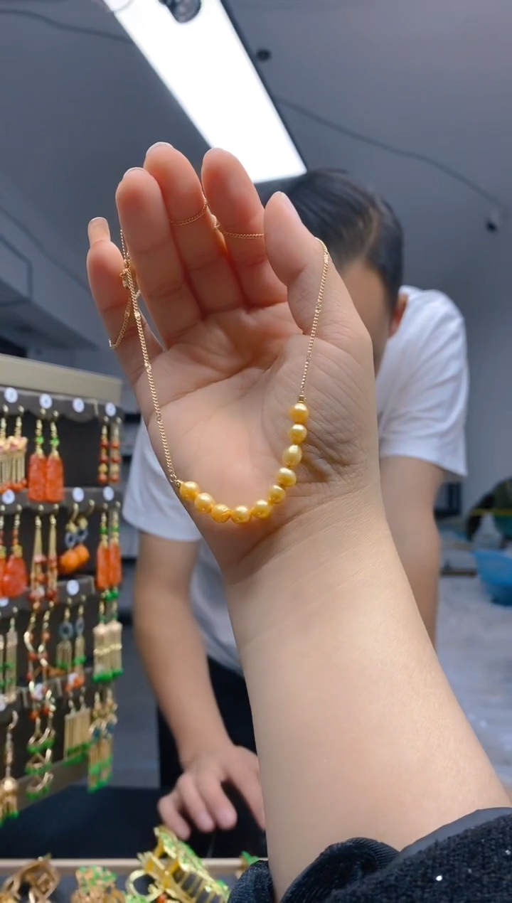 【闪购商品】淡水珍珠耳饰合金88珍珠锁骨链