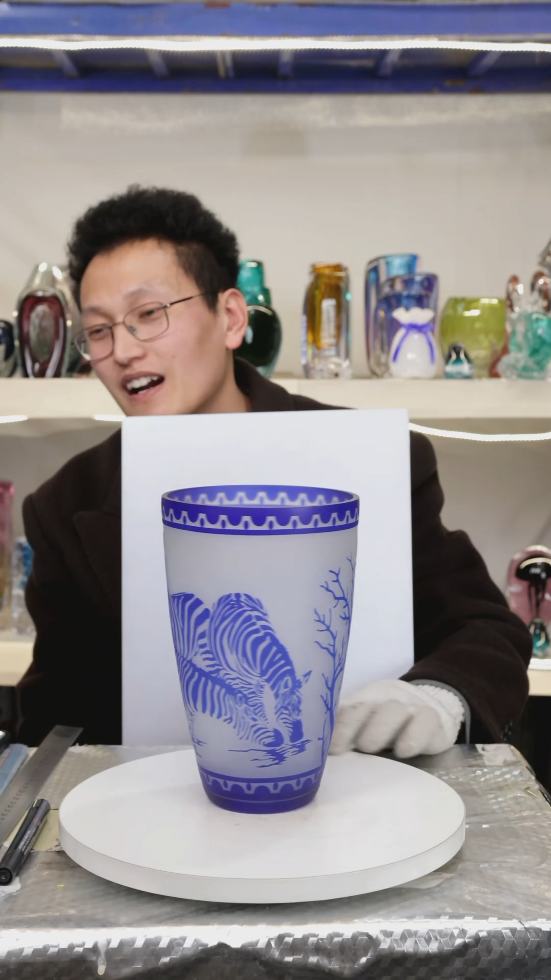 【闪购商品】琉璃高23精品琉璃正常手工痕迹