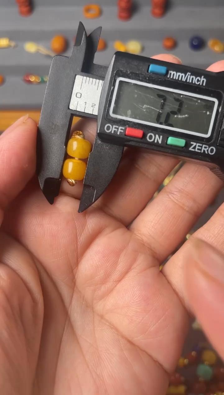 未镶嵌蜜蜡裸石7老蜡老型一对