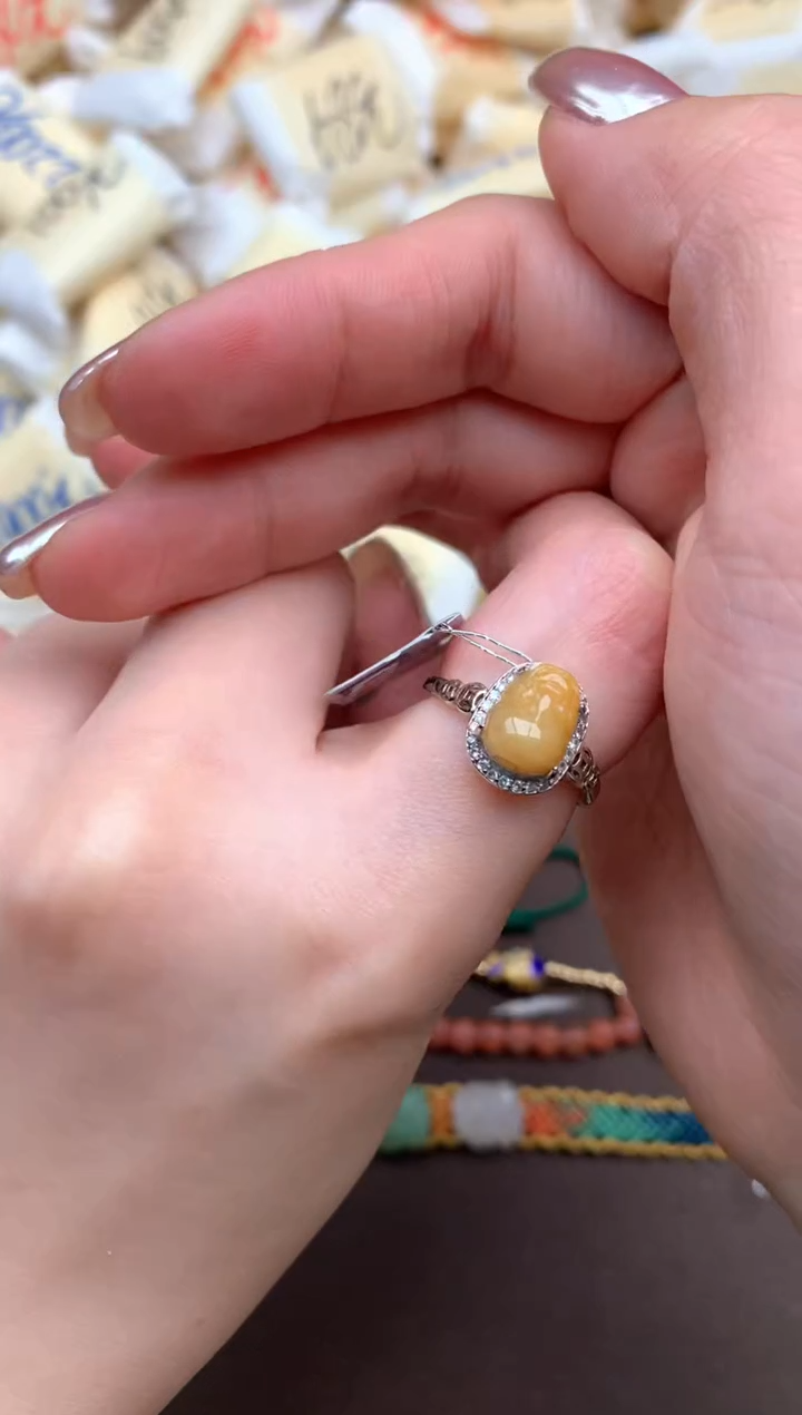 【闪购商品】翡翠戒指银S925镶嵌一