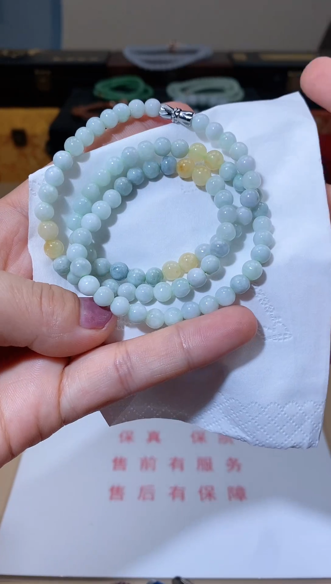 【闪购商品】翡翠颈饰未镶嵌天然A货翡翠珠链