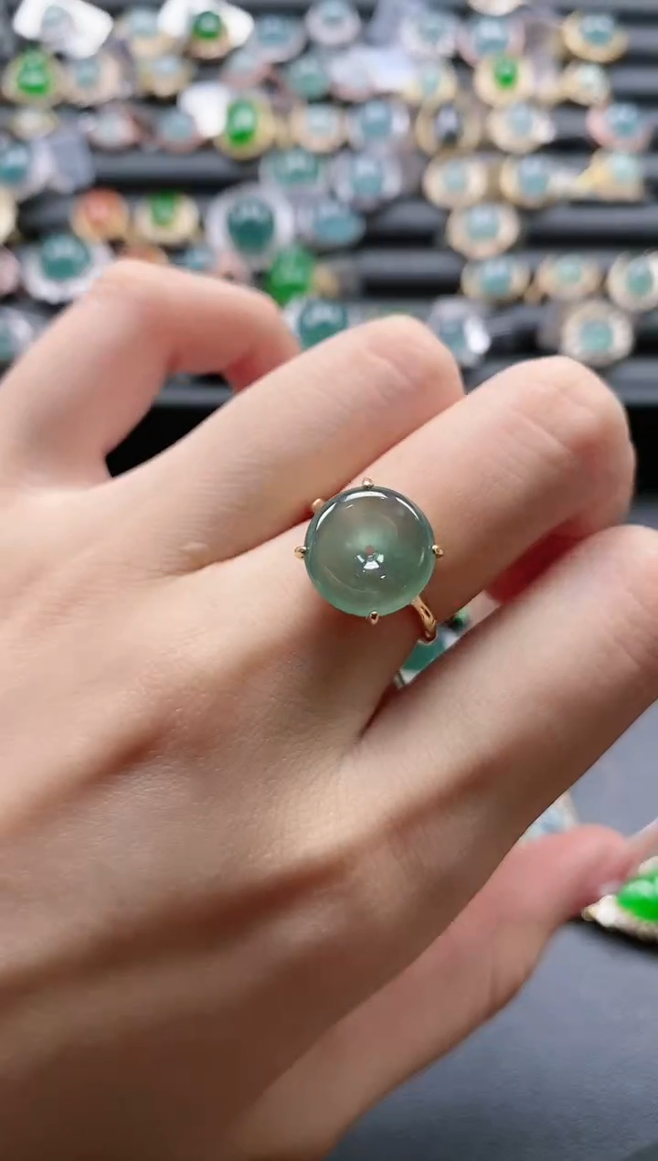 【闪购商品】翡翠戒指银S925镶嵌51151