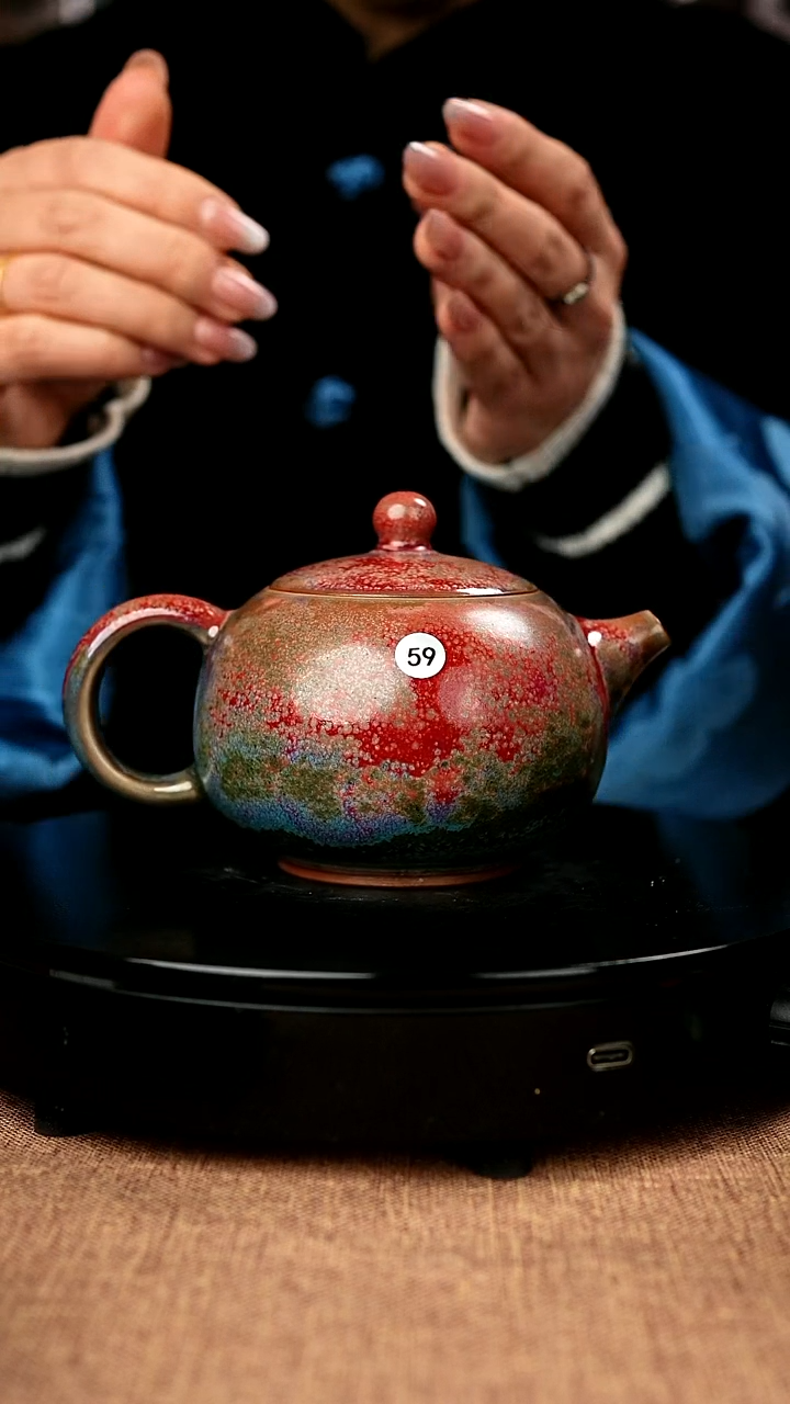 【闪购商品】59#省工一级品原矿钧瓷炉钧釉西施壶