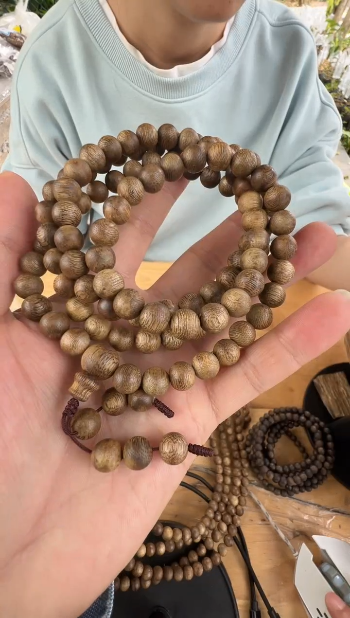 沉香沉香碎屑莺歌绿08圆珠多圈18+多样性发一