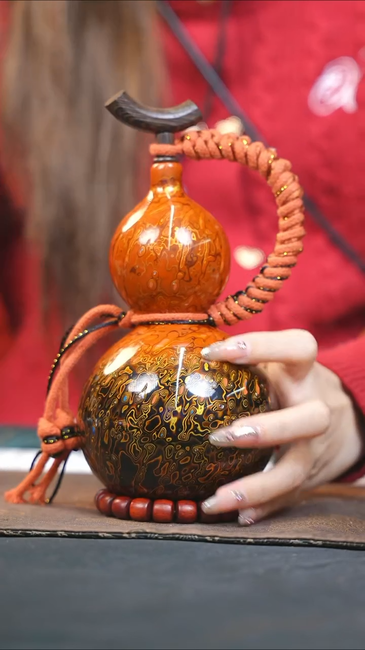 【闪购商品】WP347漆艺酒葫芦不包手串及旋转底座