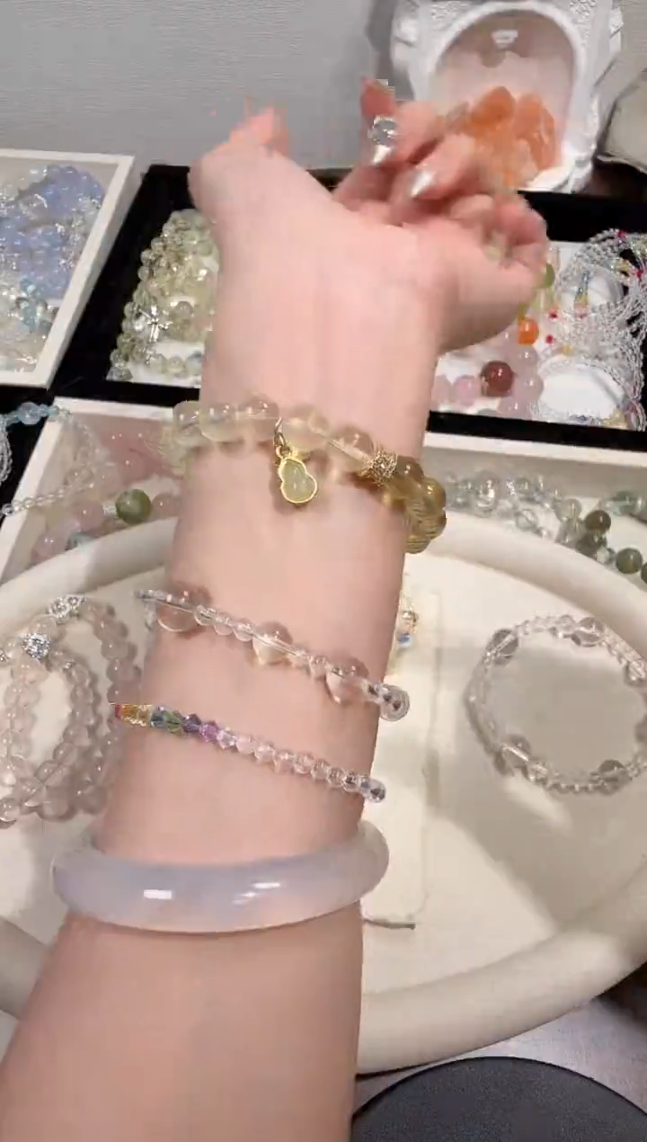 水晶手链未镶嵌浅柠茶冻（返场版）