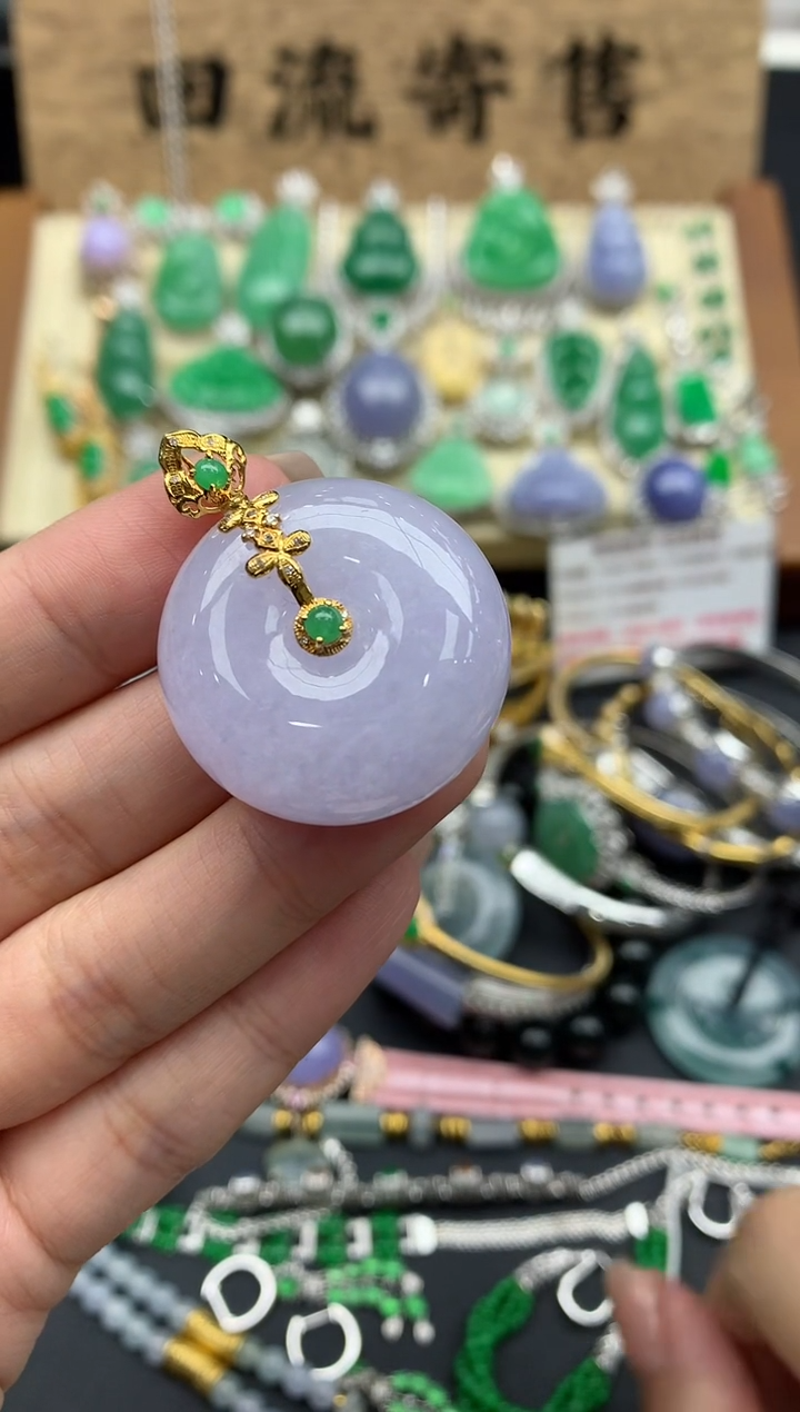 【闪购商品】翡翠颈饰18K金镶嵌178-中国好珍宝