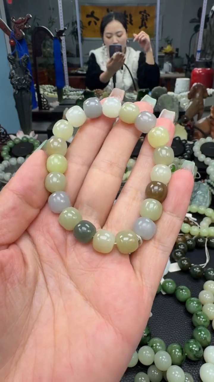 未镶嵌手串和田玉多宝卡10