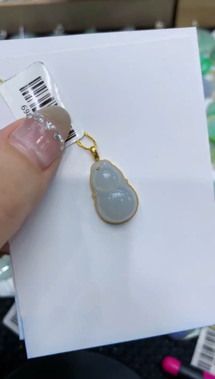 【闪购商品】翡翠颈饰18K金镶嵌222222222