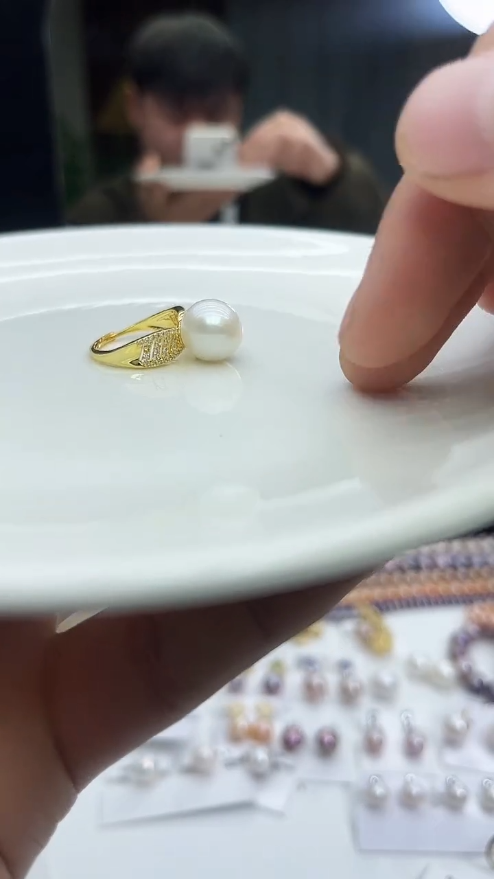 未镶嵌戒指淡水珍珠白色系
