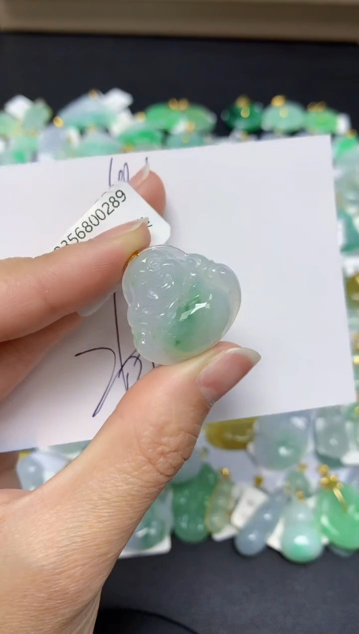 【闪购商品】翡翠颈饰18K金镶嵌 天然翡翠A货