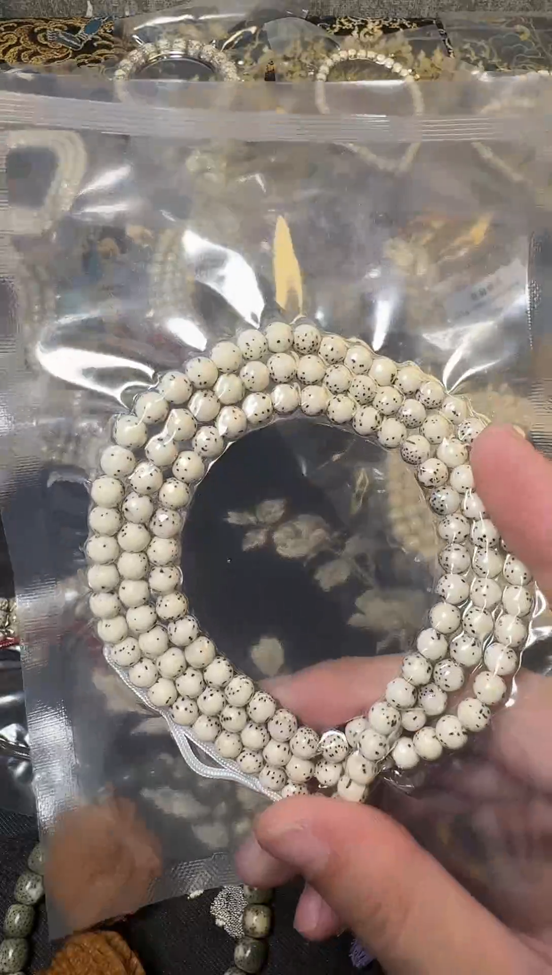 星月菩提手串108数星星石玉料