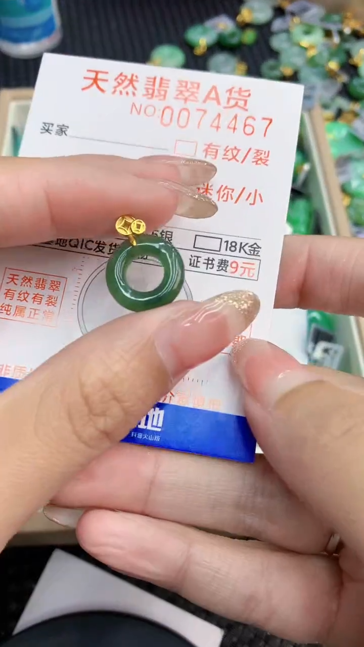 翡翠未镶嵌颈饰             8