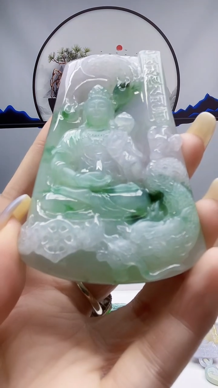 未镶嵌定制翡翠毛货挂件155