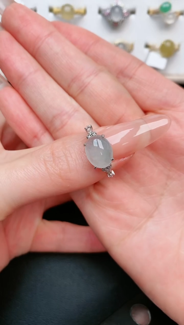 【闪购商品】翡翠戒指银S925镶嵌....