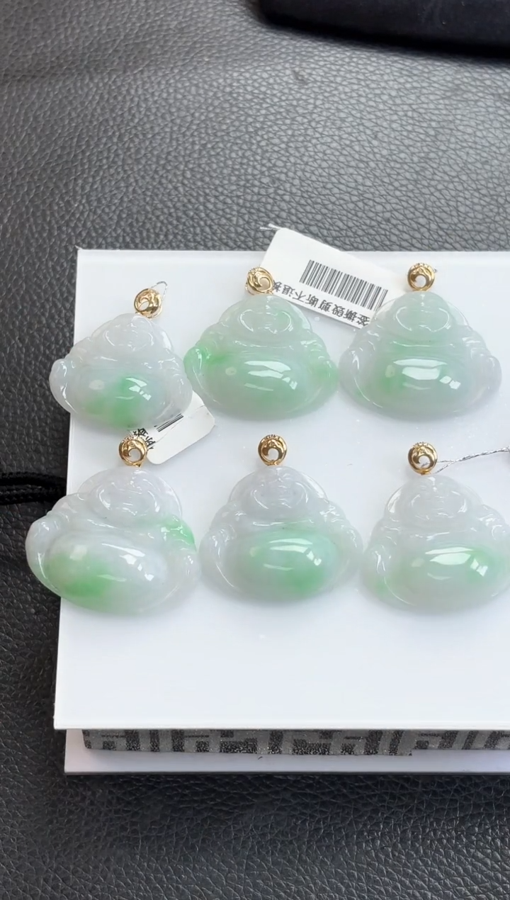 【闪购商品】翡翠颈饰18K金镶嵌佛公多样性发一