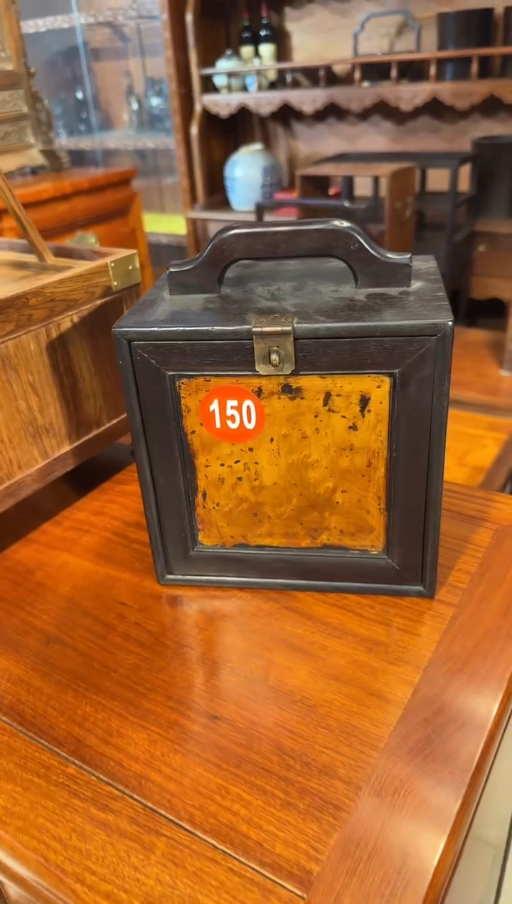 【闪购商品】木木艺紫檀镶嵌金丝楠提盒628.888