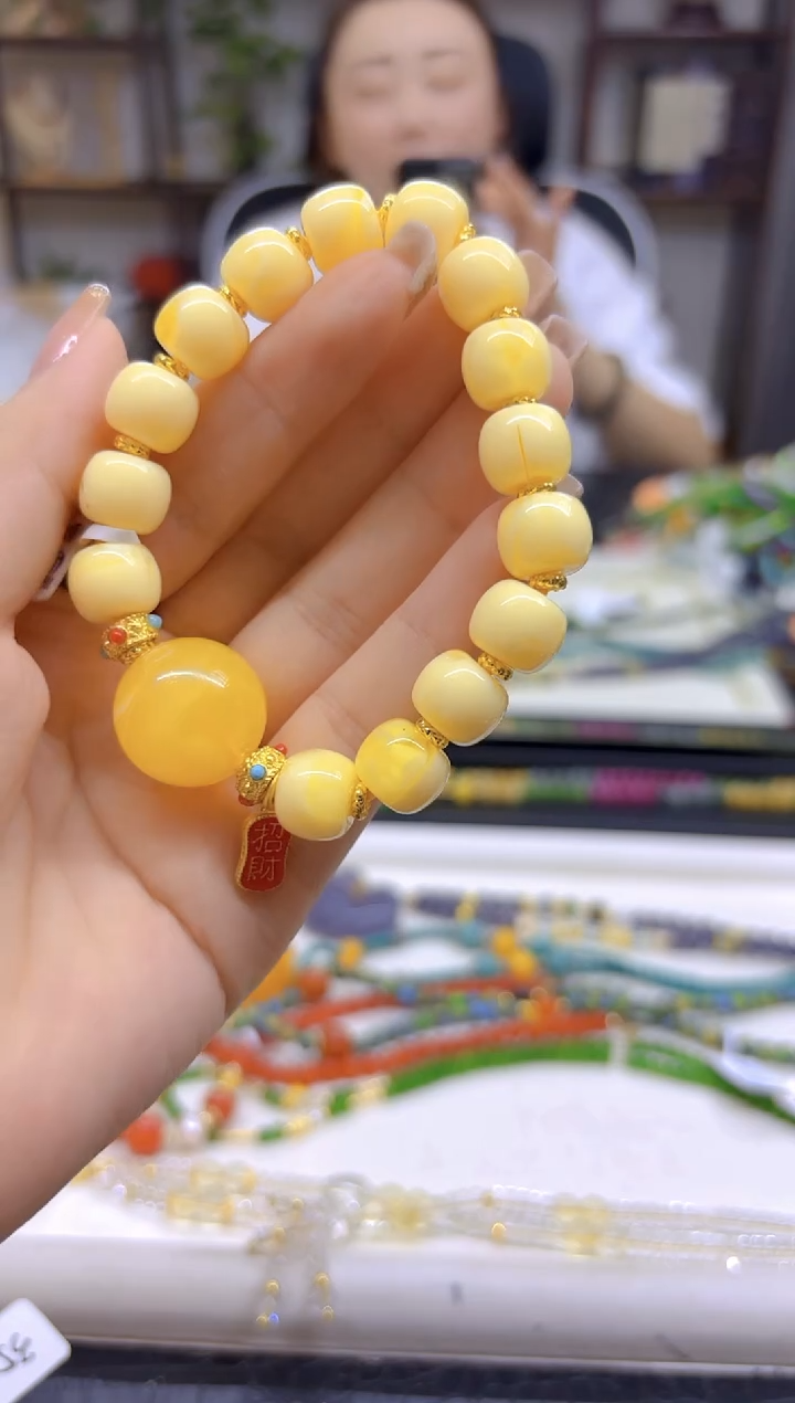 未镶嵌蜜蜡手链DIY款S120