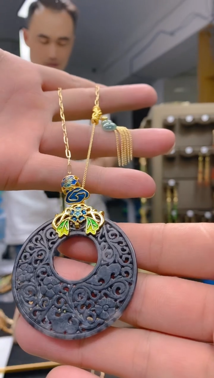 【闪购商品】翡翠耳饰合金243翡翠锁骨链